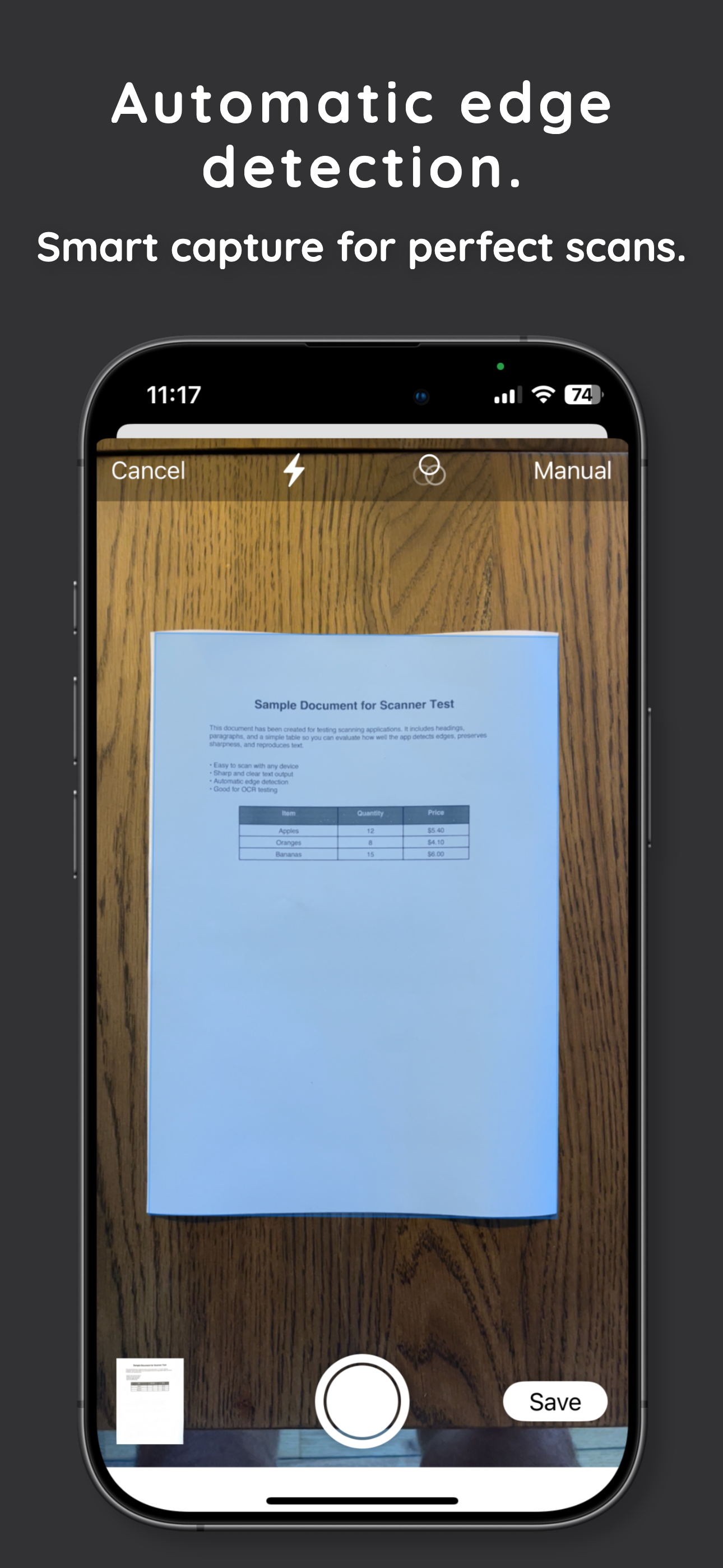Screenshot showing editing